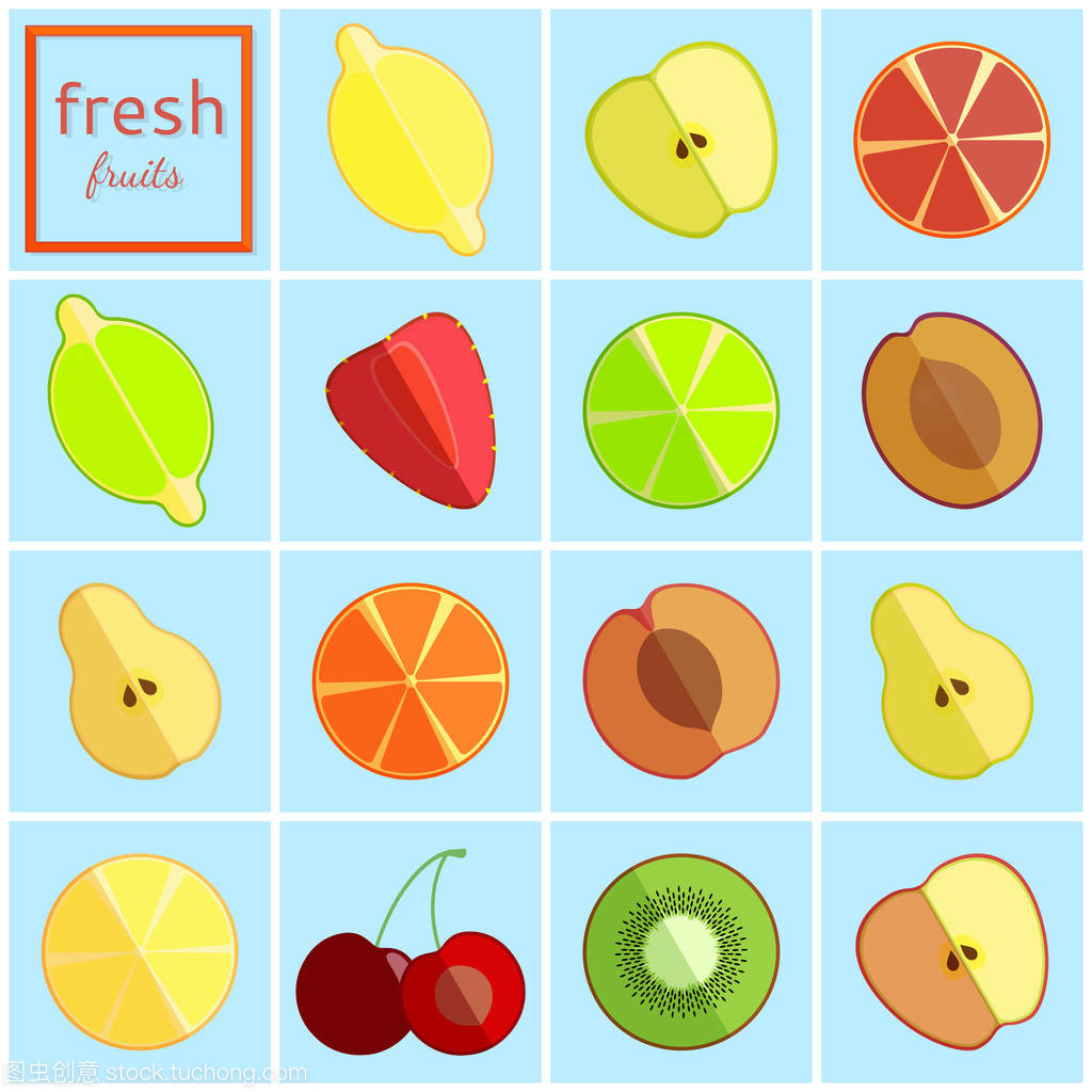 清新水果系列矢量插圖在包裝設計中的應用